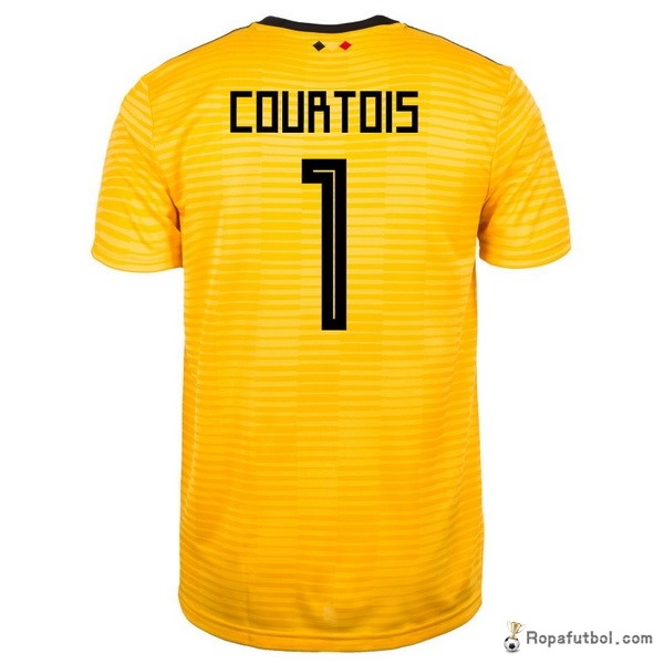 Camiseta Belgica Replica Segunda Ropa Courtois 2018 Amarillo